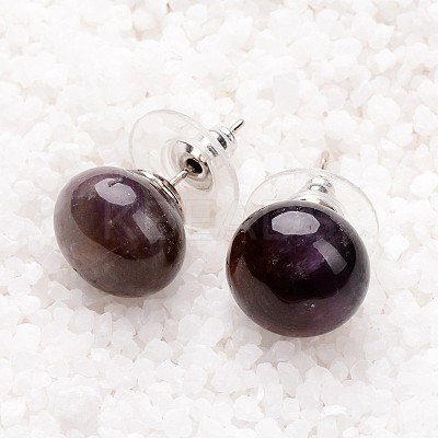 Amethyst Stud Earrings G-F267-09D-1