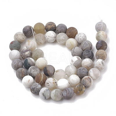 Natural Bamboo Leaf Agate Beads Strands G-T106-028-1