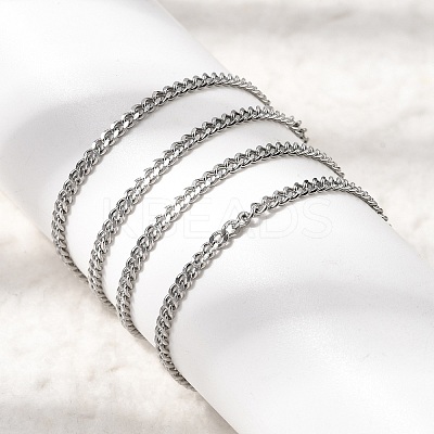 12Pcs 2.2MM 304 Stainless Steel Twisted Chain Necklaces for Men Women NJEW-H093-17P-02-1