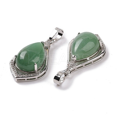 Natural Green Aventurine Pendants G-H283-04P-21-1
