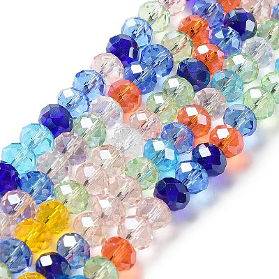 Glass Beads Strands EGLA-A034-M8mm-46-1
