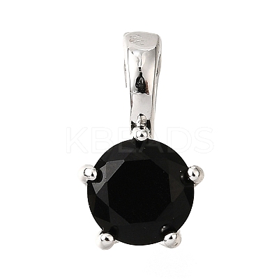 Brass Micro Pave Cubic Zirconia Charms KK-D356-05E-P-1