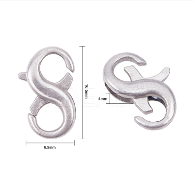 Stainless Steel Double Opening Lobster Claw Clasps STAS-CJ0011-01-1