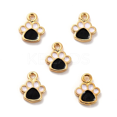 Brass Enamel Pendants KK-P207-010G-RS-1