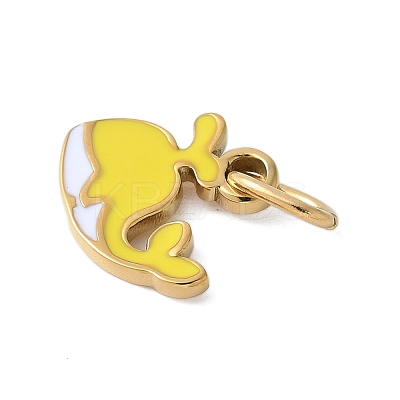 304 Stainless Steel Enamel Charms STAS-G353-03G-05-1
