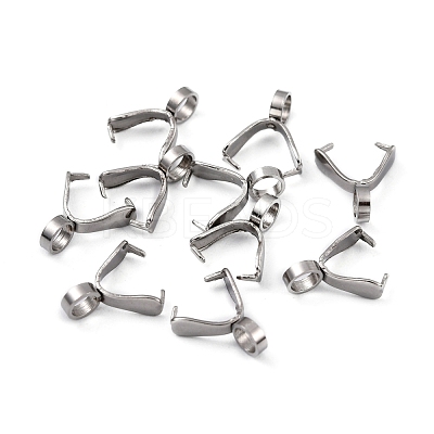 Tarnish Resistant 201 Stainless Steel Pinch Bails STAS-E076-09-1