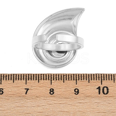 Adjustable 304 Stainless Steel Cuff Rings for Women LS-RJEW-B135-03P-1