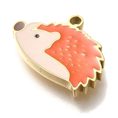 Ion Plating(IP) 304 Stainless Steel Enamel Pendants STAS-P371-077G-1