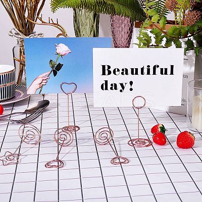 16Pcs 4 Style Carbon Steel Name Card Holder AJEW-SZ0001-82-1