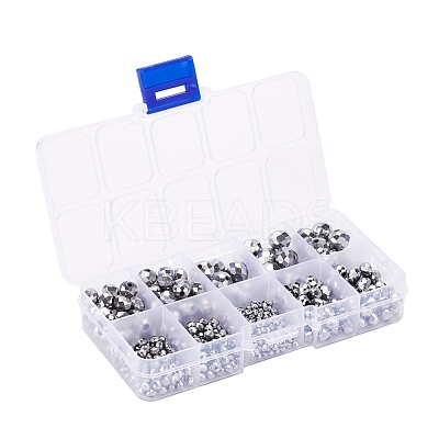 710Pcs Electroplate Transparent Glass Beads Strands DIY-YW0003-07-1