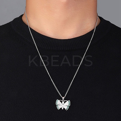 Brass Micro Pave Clear Cubic Zirconia Pendant Necklaces NJEW-M211-01A-P-1
