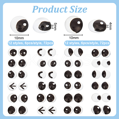 144Pcs 24 Style Glass Doll Craft Eyes Cabochons DIY-OC0011-83B-1