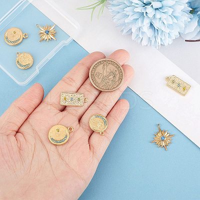 8pcs 4 style 304 Stainless Steel Pendants STAS-BBC0001-65-1