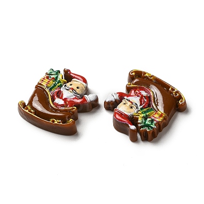Christmas Opaque Resin Cabochons LS-RESI-K019-42-1