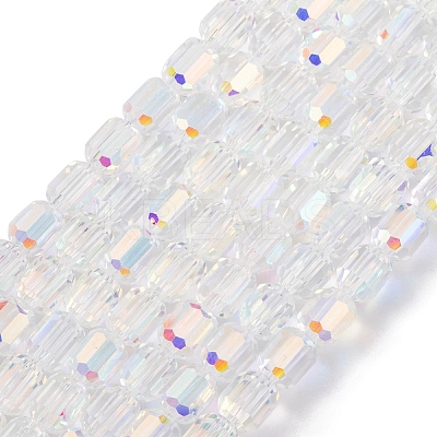 Electroplate Glass Beads Strands EGLA-D031-01-02-1