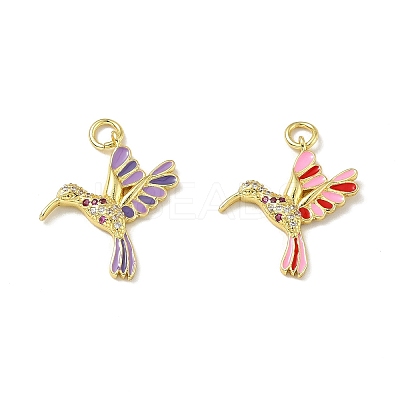 Brass Micro Pave Cubic Zirconia Pendants KK-A163-01G-1-1