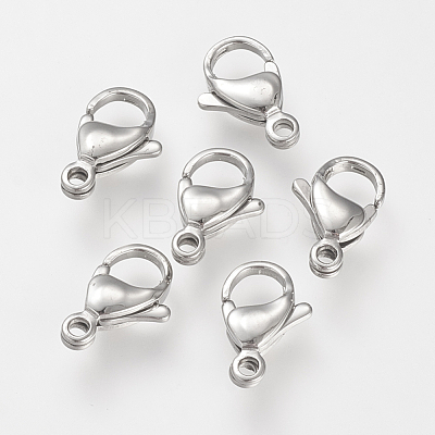 Tarnish Resistant 304 Stainless Steel Lobster Claw Clasps STAS-S066-9mm-15-1