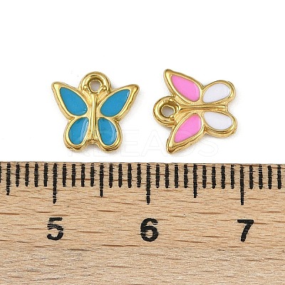 304 Stainless Steel Enamel Charms STAS-Z140-17G-1