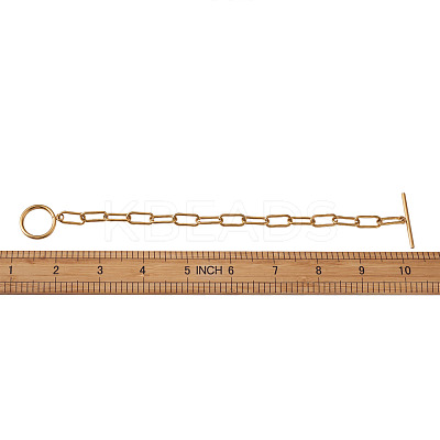 304 Stainless Steel Paperclip Chain Bracelets BJEW-TA0003-04-1