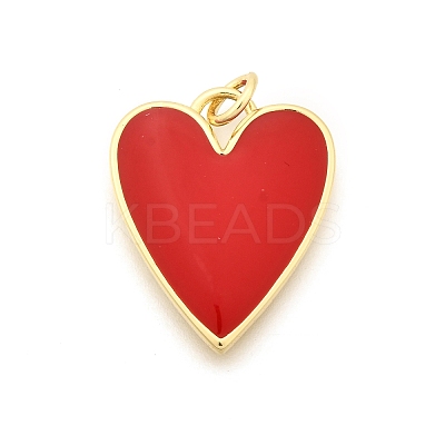 Brass Enamel Pendants KK-K401-14G-09-1