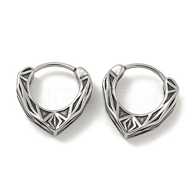 316 Surgical Stainless Steel Hoop Earrings for Women and Men EJEW-D096-20D-AS-1