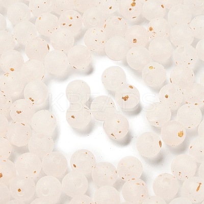 Frosted Transparent Acrylic Beads X-OACR-F013-13-1