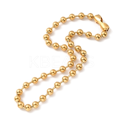 PVD Vacuum Plating 304 Stainless Steel Ball Chain Necklace & Bracelet Set STAS-D181-01G-02D-1