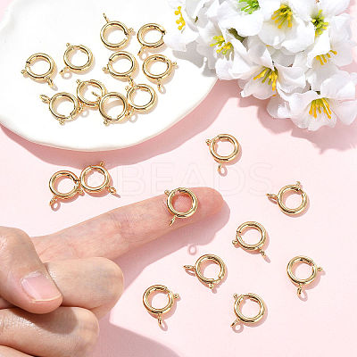 SHEGRACE Brass Spring Ring Clasps XGRPCN048-223G-1