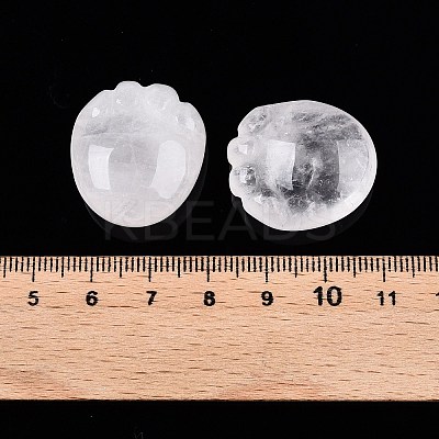 Natural Quartz Crystal Footprint Figurines DJEW-N003-02J-1