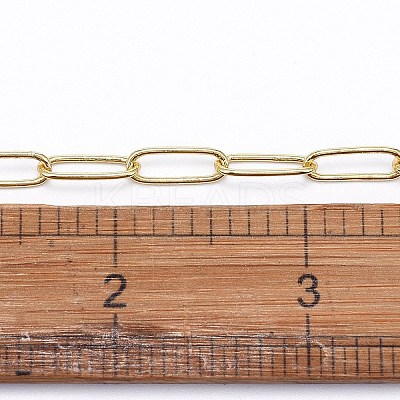 Soldered Brass Paperclip Chains CHC-D025-03G-01-1