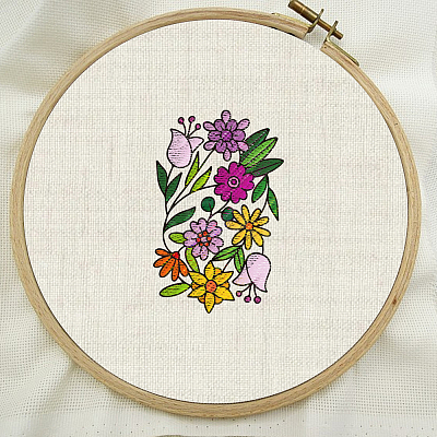 4 Sheets 11.6x8.2 Inch Stick and Stitch Embroidery Patterns DIY-WH0455-043-1