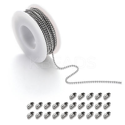 304 Stainless Steel Ball Chains and Ball Chain Connectors Set CHS-YW0001-01A-1
