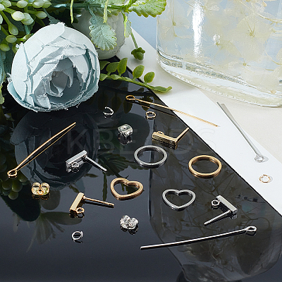 DIY Hollow Charm Drop Earring Making Kit DIY-UN0032-83-1