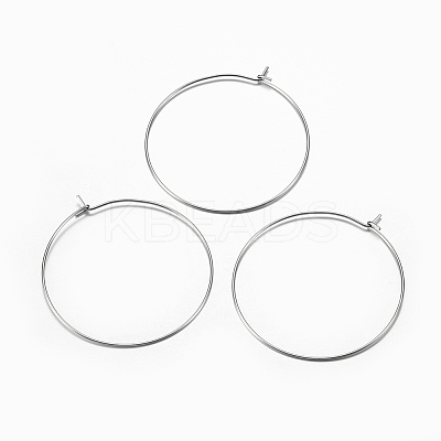 316 Surgical Stainless Steel Hoop Earrings Findings X-STAS-F149-32P-D-1