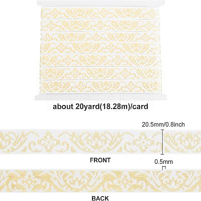 Ethnic Style Embroidery Polycotton Ribbons OCOR-WH0066-22B-1