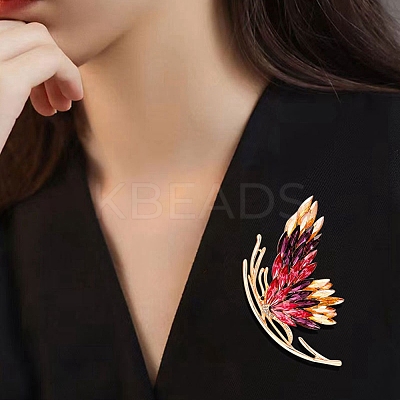 Rhinestone Butterfly Brooch Pin X1-JEWB-P016-03LG-03-1