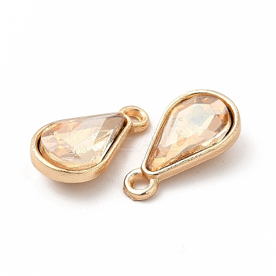 Faceted Glass Rhinestone Pendants FIND-G049-01G-04-1