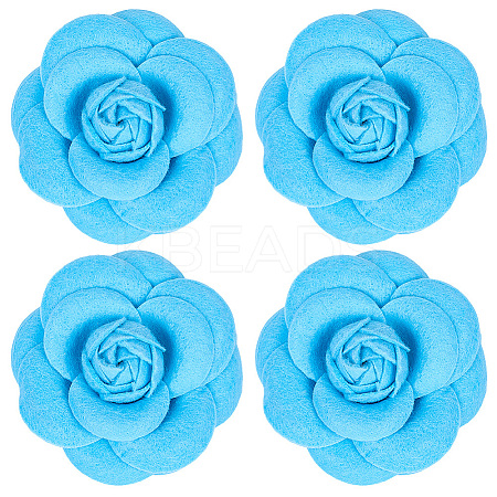 4Pcs Cloth Art Camelia Brooch Pins JEWB-CN0001-03A-1