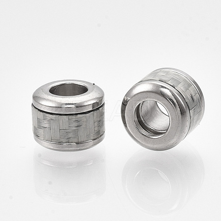 304 Stainless Steel European Beads STAS-S079-99F-P-1