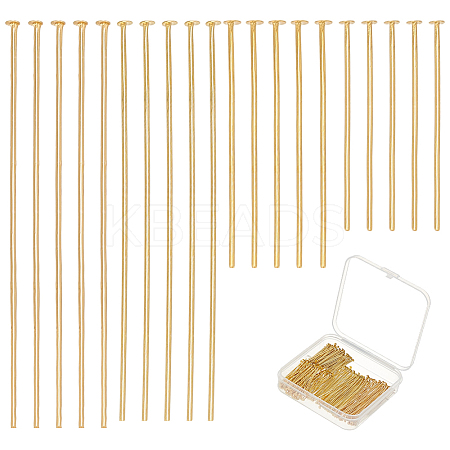 300Pcs 4 Styles Brass Flat Head Pins KK-ME0002-84-1