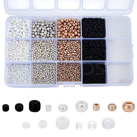 11000Pcs 15 Styles Seed Beads Kits SEED-AR0001-41-1