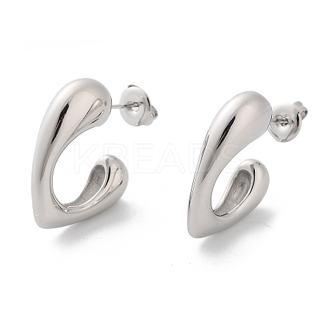 Non-Tarnish 304 Stainless Steel Stud Earrings EJEW-H115-15P-1