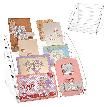 2Pcs 7-Tier Acrylic Display Risers for Jewelry ODIS-UN0001-24B-1