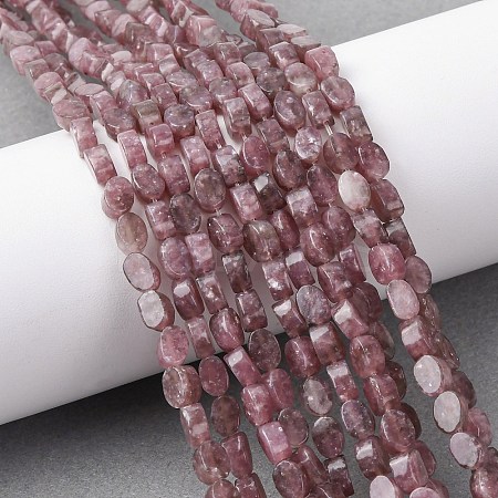 Natural Lepidolite/Purple Mica Stone Beads Strands G-H343-A01-01-1