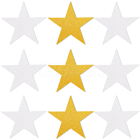 60Pcs 2 Colors Paper Glitter Star Wall Decoration AJEW-SP0001-18-1