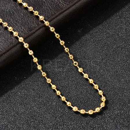 3MM 304 Stainless Steel Ball Chain Necklaces for Women NJEW-B134-09A-G-1