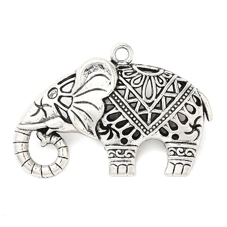 Tibetan Style Alloy Pendants TIBEP-R212-AS-RS-1