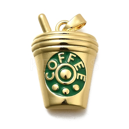 Brass Enamel Pendants X-KK-Z093-10G-1