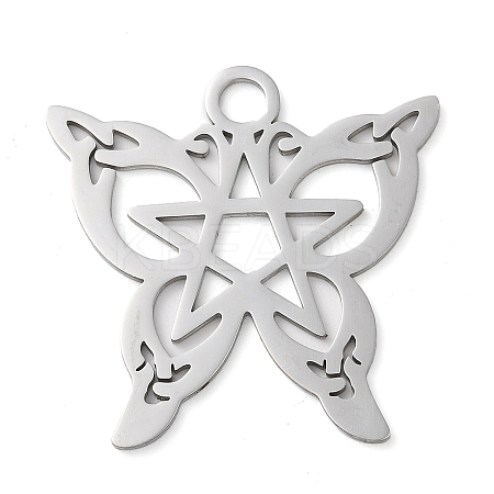Non-Tarnish 304 Stainless Steel Pendants STAS-R116-09P-1