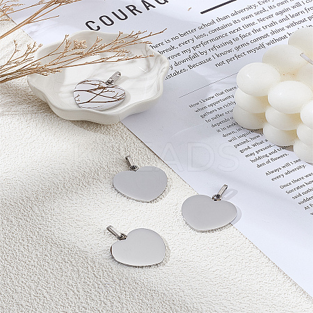 4Pcs 304 Stainless Steel Stamping Blank Tag Pendants STAS-LP0002-98P-1